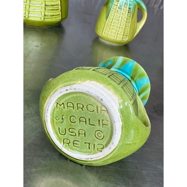 Vintage Mid-Century Modern Marcia of California Glazed Ceramic Coffee Service- 3 Pieces For Sale In West Palm - Image 6 of 12