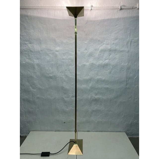 Italian New Society Floor Lamp in Brass, 1980s For Sale - Image 12 of 12
