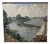 Fritz Zimmer, Harbor in Düsseldorf, Oil Painting on Canvas For Sale