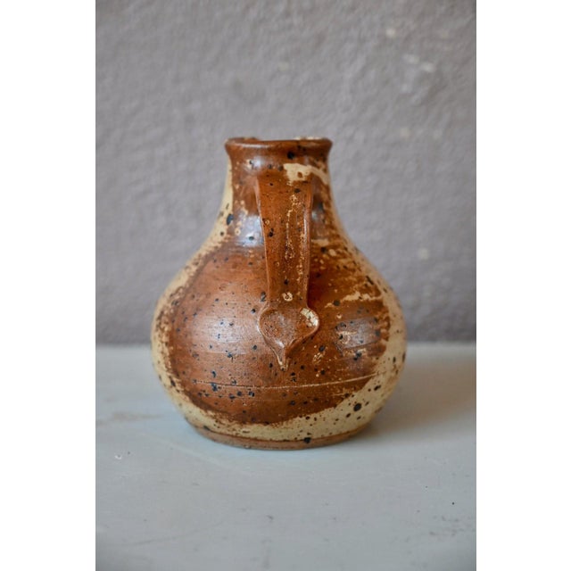 Brutalist Wabi-Sabi Ceramic Pyrite Stoneware Pitcher, 1970s For Sale - Image 6 of 9