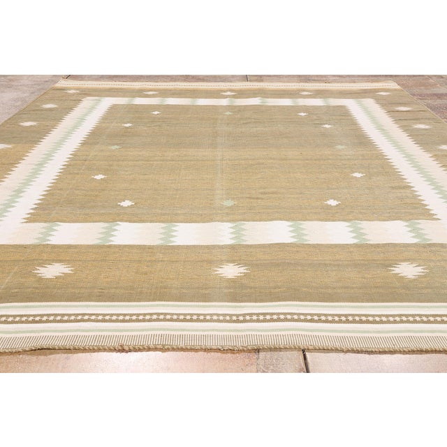 Vintage Indian Dhurrie Rug, 07'04 X 09'11 For Sale - Image 9 of 10