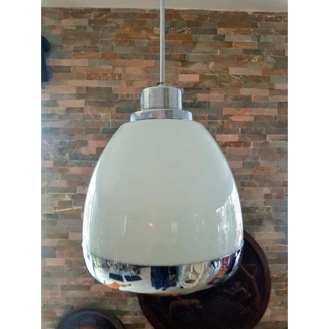 Pia Guidetti Crippa Glass & Metal Hanging Lamp by Pia Guidetti Crippa for Lumi, Italy, 1960s For Sale - Image 4 of 18