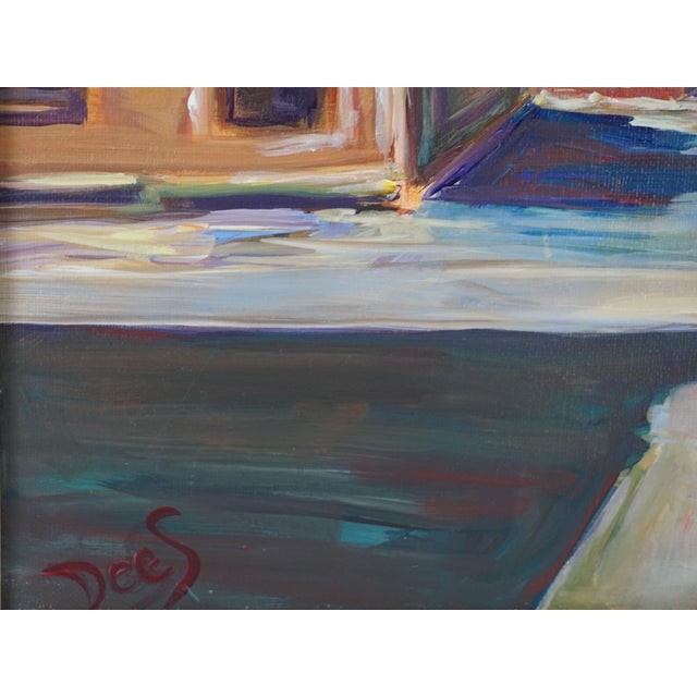 1980s Modernist Pacific Grove Landscape Painting by Deitra "Dee" Hahn Steiner, Framed For Sale - Image 4 of 6