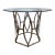 Late 20th Century Steel Base and Round Glass Top Dining Table For Sale