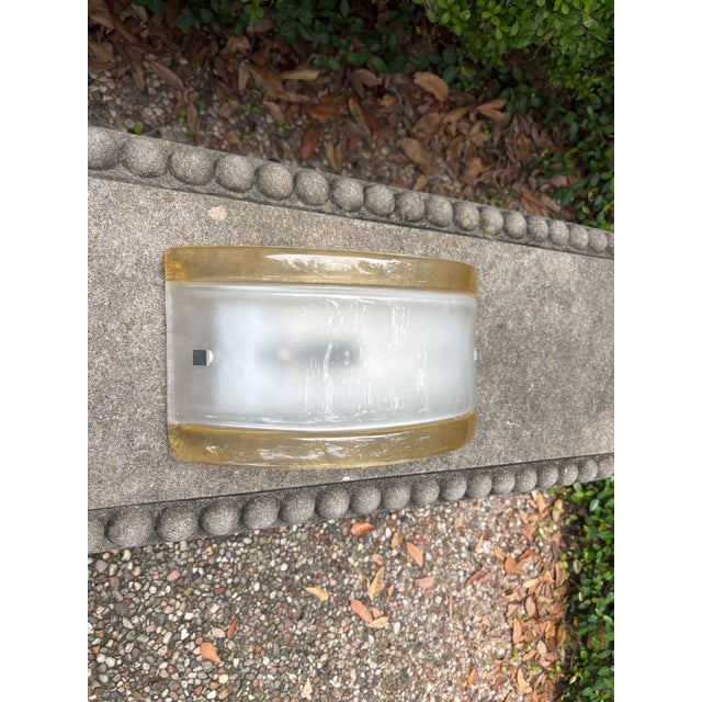 Pair of Murano Glass Sconces by Mazzega For Sale - Image 9 of 12