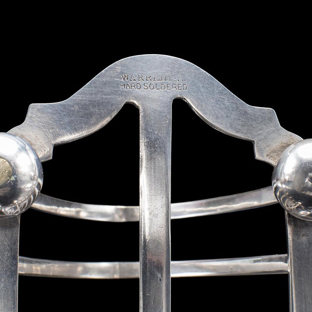 Antique Toast Rack, English, Silver Plated, Breakfast Table Stand, Edwardian For Sale - Image 9 of 10