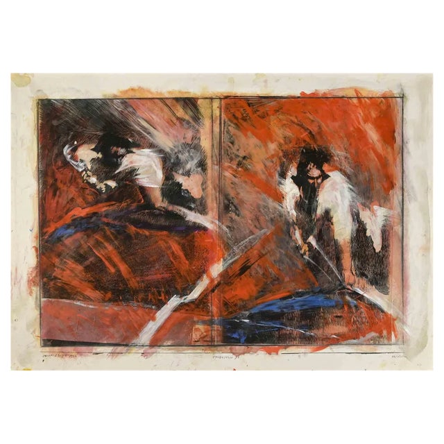 Sergio Barletta, Jimbo Jump, Mixed Media Painting, 1991 For Sale