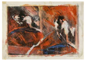 Sergio Barletta, Jimbo Jump, Mixed Media Painting, 1991