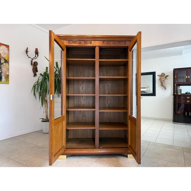 Antique Art Nouveau Glass Display Cabinet, 1920s For Sale - Image 4 of 18