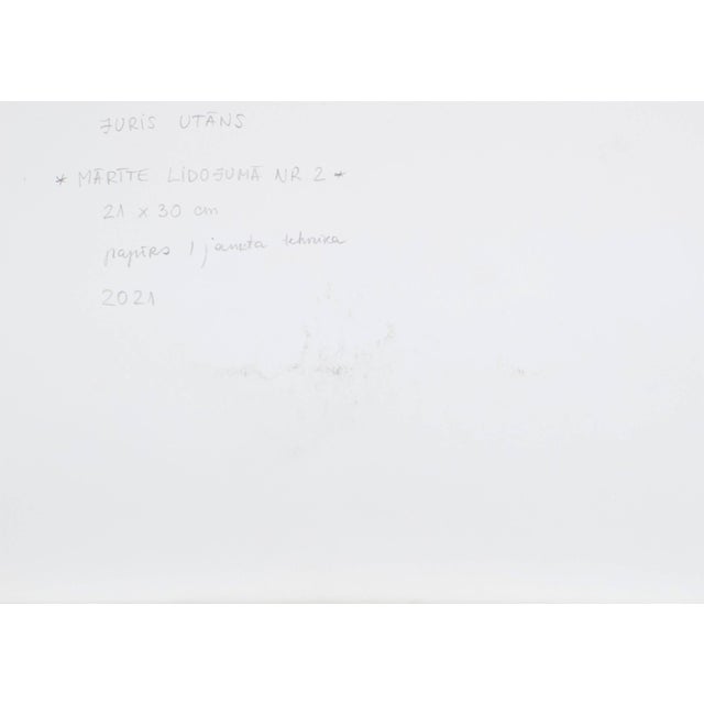 Juris Utans, Ladybug in Flight II, 2021, Mixed Media on Paper, in Very Good conditions. Designed from 2000 I have official...