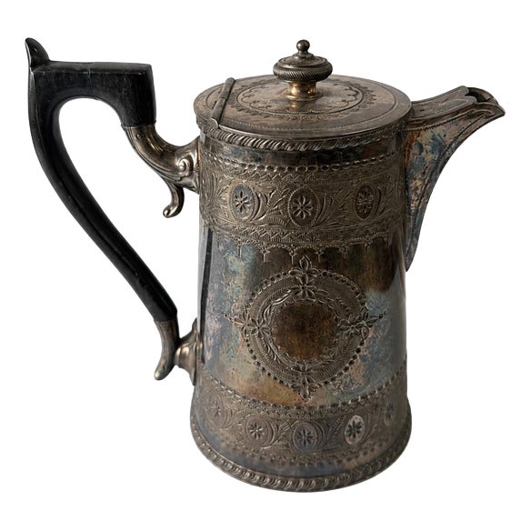 Antique Silver Plated Victorian Teapot, 1800s For Sale
