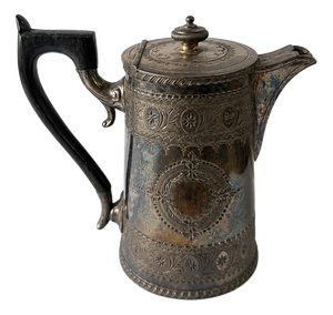Antique Silver Plated Victorian Teapot, 1800s