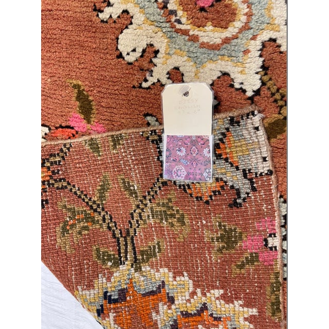 1920 Antique English Fragment Rug 3'6'' X 4'3'' For Sale In Los Angeles - Image 6 of 8