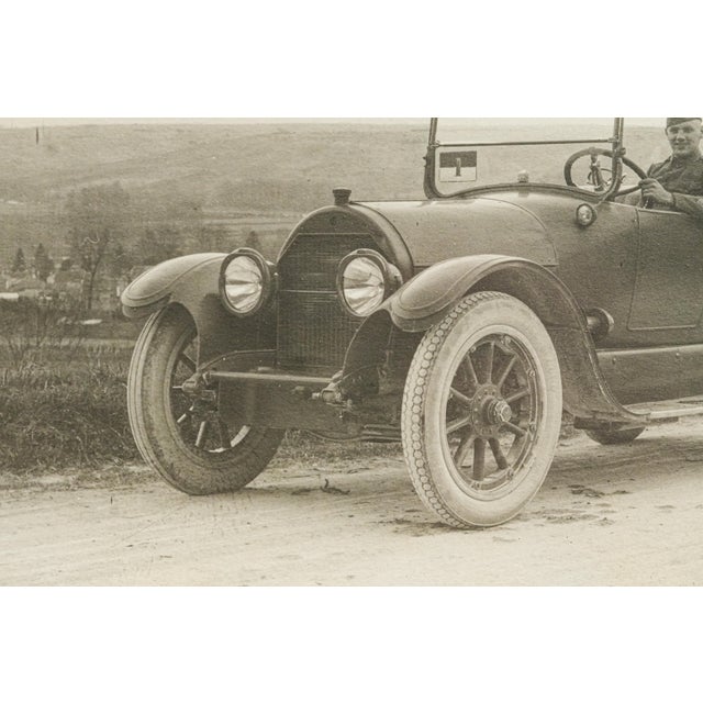 Metal Fascinating Us Soldier World War I Uniform Car Antique Framed Photograph Photo Picture For Sale - Image 7 of 10