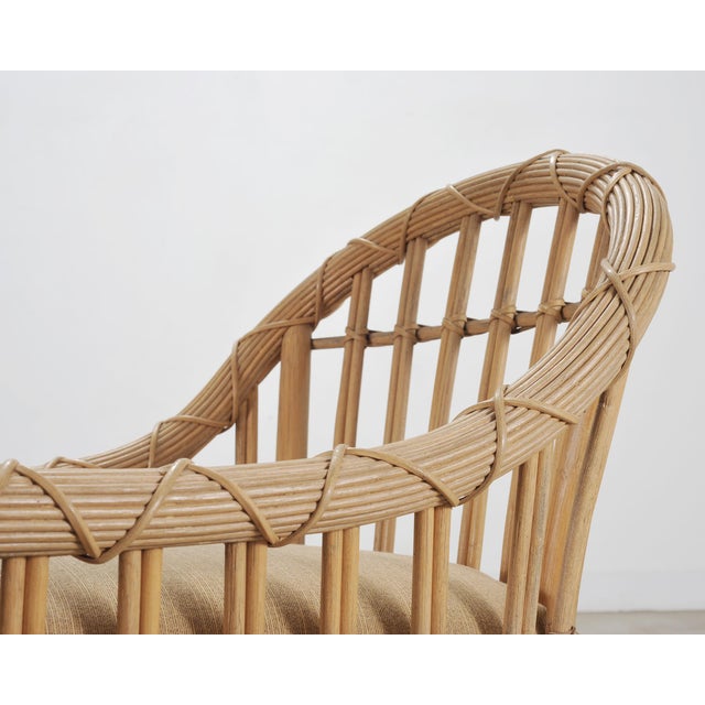 Set of Eight Danny Ho Fong Rattan Garden Dining Armchairs For Sale - Image 18 of 18