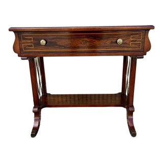 Antique- English Regency Style Rosewood Inlaid Side- Hall Table by C Grosfeld House For Sale
