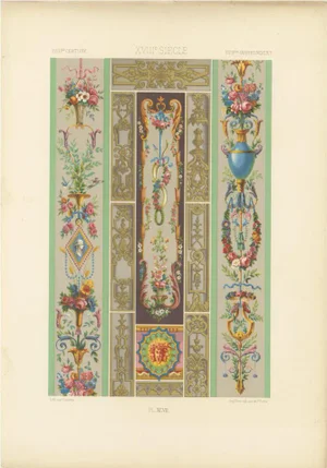Floral and Gilt Wall Designs, 1869, Paper