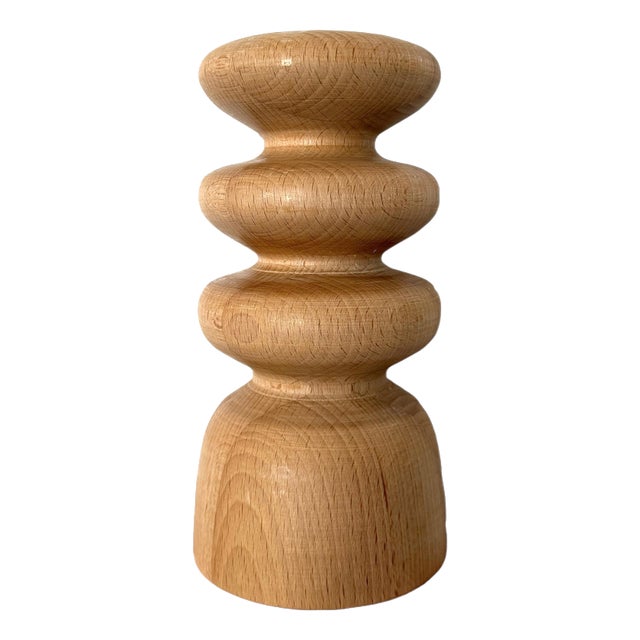 Beech Candlestick 1 by Romain Des Bois For Sale