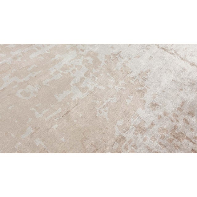 Large Abstract Dusk Beige Silk Rug by Doris Leslie Blau For Sale - Image 4 of 8