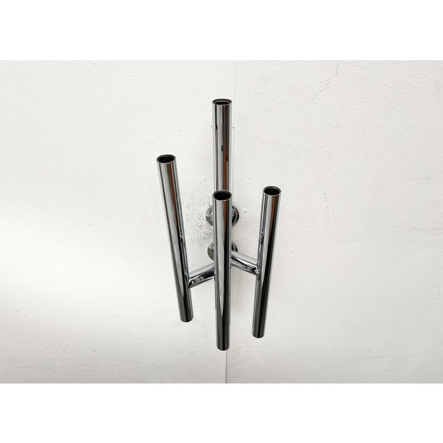 Silver Mid-Century Space Age Modern Swiss Wall Lamp from Temde, 1960s For Sale - Image 8 of 18