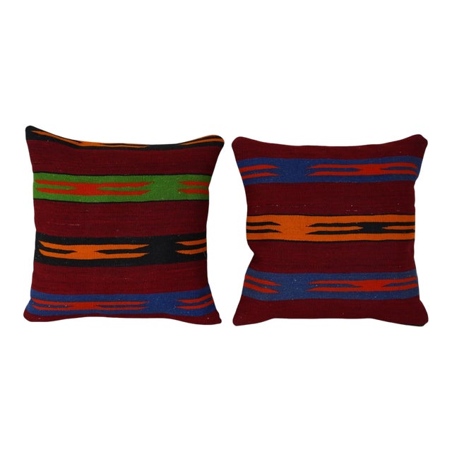 Striped Kilim Pillow - A Pair For Sale