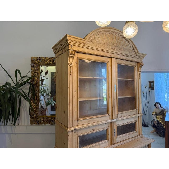 Gründerzeit Display Kitchen Credenza in Spruce, 1880s For Sale - Image 3 of 17