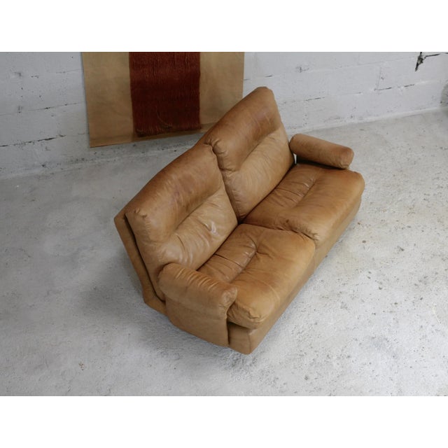 Beige Leather Albany Sofa by Michel Ducaroy for Ligne Roset, 1970s For Sale - Image 8 of 18