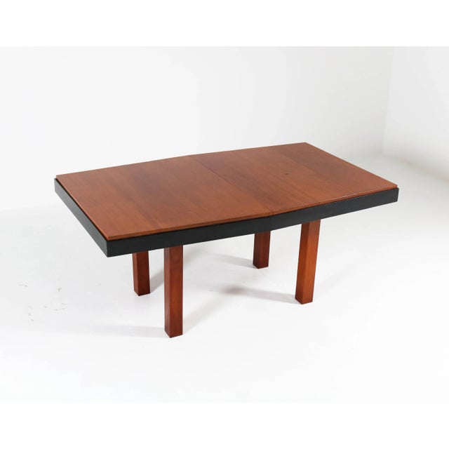 Teak Haagse School Extendable Table by Toko v/d Pol Semarang, 1920s For Sale - Image 9 of 9