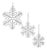 Glittered Wire Snowflake Ornament (Set of 12) For Sale