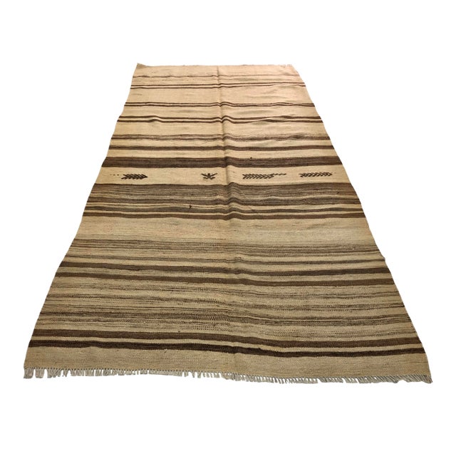 Vintage Naturel Turkish Off White Rug For Sale