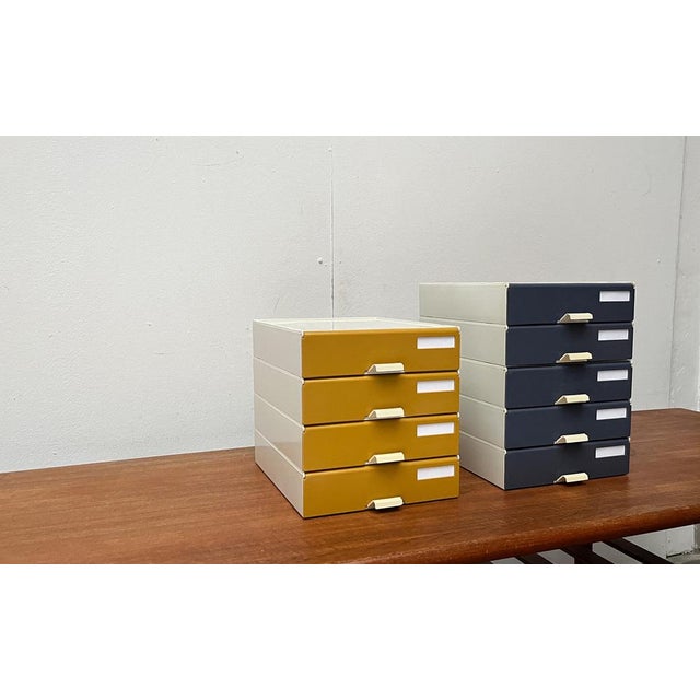 Mid-Century German Space Age Modular Paper Office Tray Container from Helit, 1960s, Set of 9 For Sale - Image 17 of 18