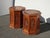 Mediterranean Pair of Vintage Brown Carved Octagon End Tables ~ French Country Mediterranean For Sale - Image 3 of 12