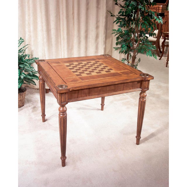 2020s Vincent Multi-Game Card Table, Medium Brown For Sale - Image 5 of 7