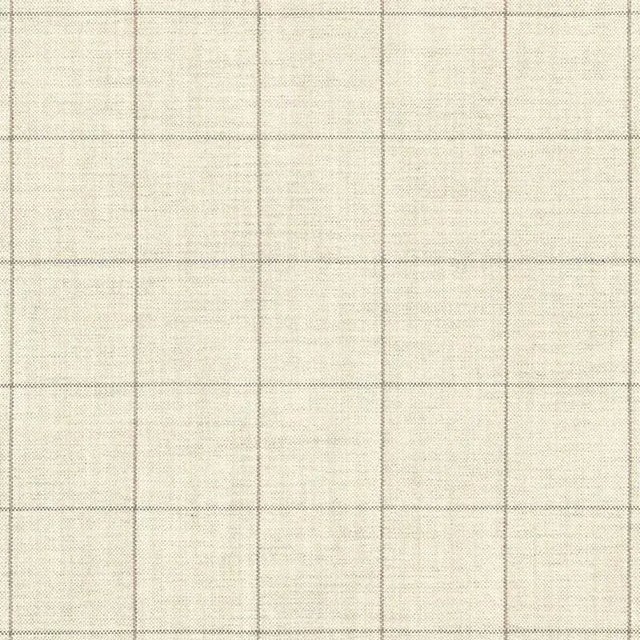 Sample - Schumacher Mellier Plaid Fabric in Linen For Sale