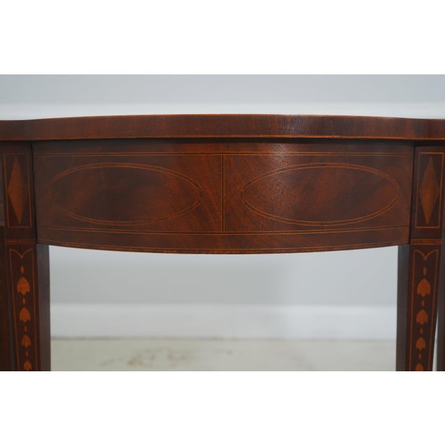 Baker Historic Charleston Inlaid Mahogany Console Table For Sale - Image 11 of 15