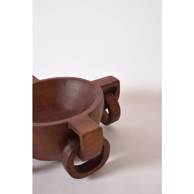 Large African Bowl with Handles, 1970s For Sale - Image 4 of 5