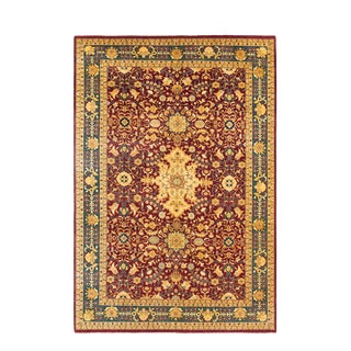Mogul, One-of-a-Kind Hand-Knotted Area Rug - Red, 6' 1" x 8' 10" For Sale