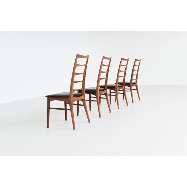 1960s Model Lis Dining Chairs in Rosewood by Niels Koefoed for Koefoeds Møbelfabrik, 1960s, Set of 4 For Sale - Image 5 of 18
