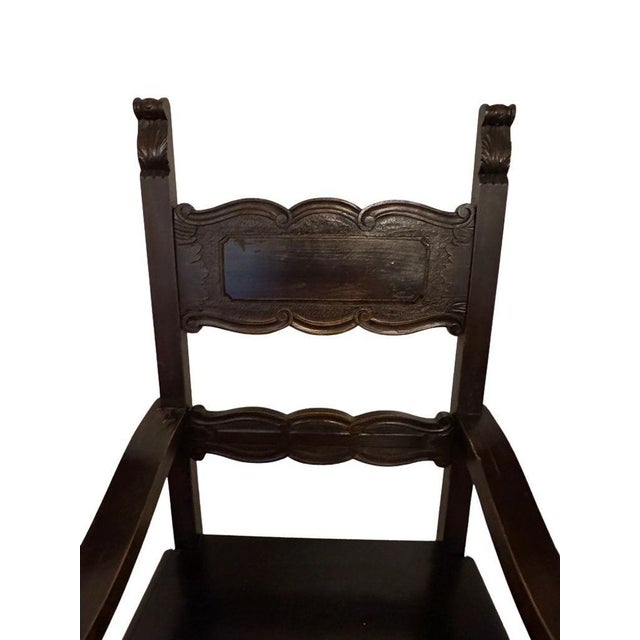 1950s Vintage Italian Throne Chair For Sale - Image 10 of 14
