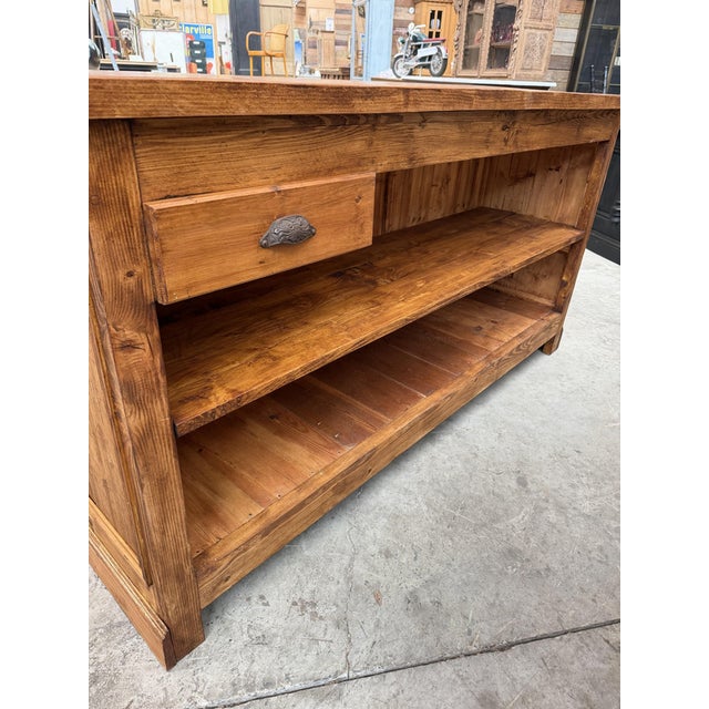 Wood Fir Wood Counter, 1960s For Sale - Image 7 of 11