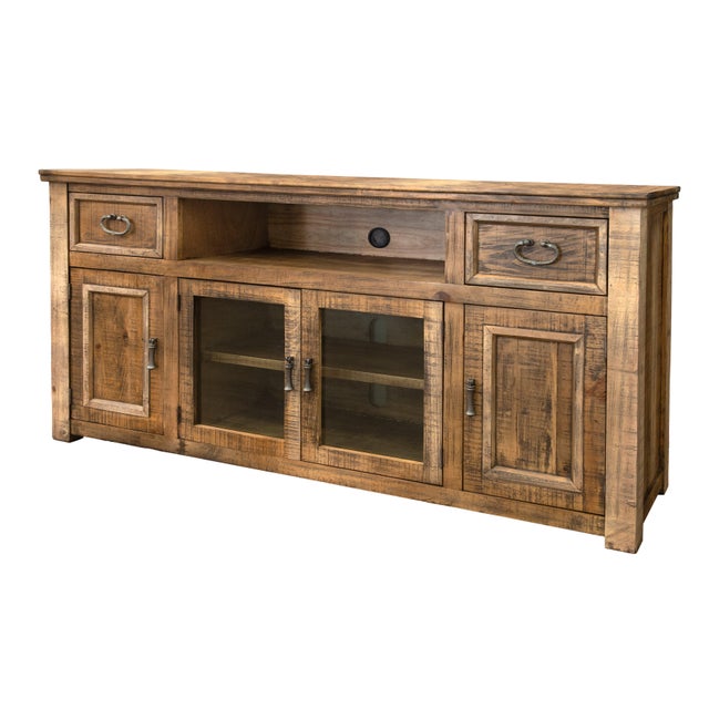 Brown Westwood Rustic Solid Wood Tv Stand - 60", 70", 80" For Sale - Image 8 of 8