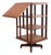 Vintage Oak Spinning Side Table Bookcase For Sale