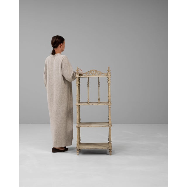 1880s French White Patinated Oak Shelf For Sale - Image 18 of 18