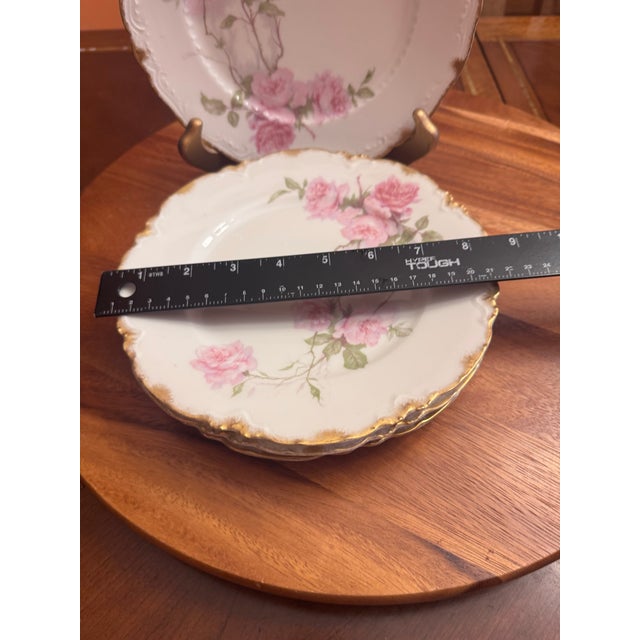 Mid-Century Modern 1930s Luncheon Plate Schleiger 1151 by Haviland a Set of 4 For Sale - Image 3 of 11