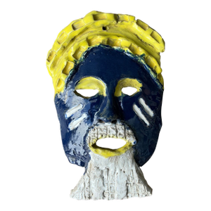 Vintage Glazed Ceramic Face Mask