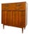 Vintage Mid-Century Modern 5 Drawer Dresser With Diamond Parquet Accent Inlay and Dovetailed Drawers For Sale