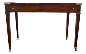 Late 18th Century Louis XVI Style Walnut & Brass Backgammon Game Table – Designer Statement Piece