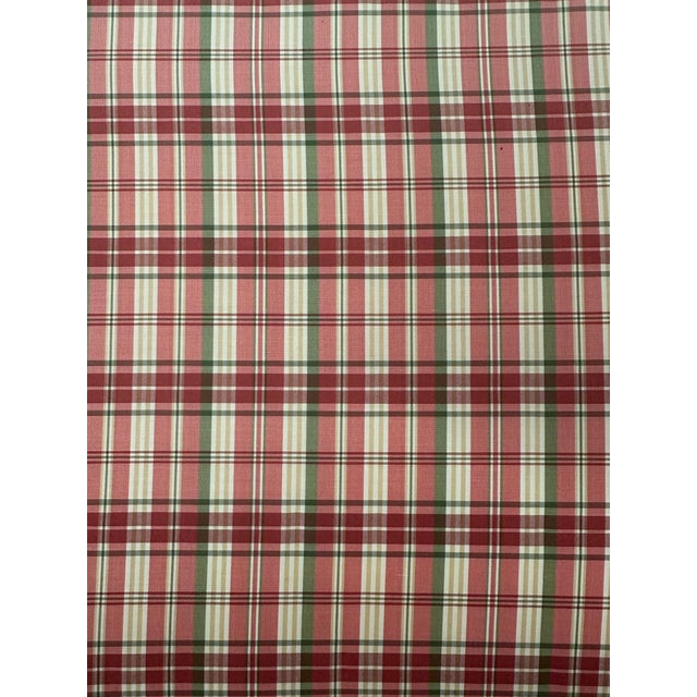 Late 20th Century Pair of Late 20th Century French Country Louis XV Arm Chairs With Plaid Upholstery For Sale - Image 5 of 12