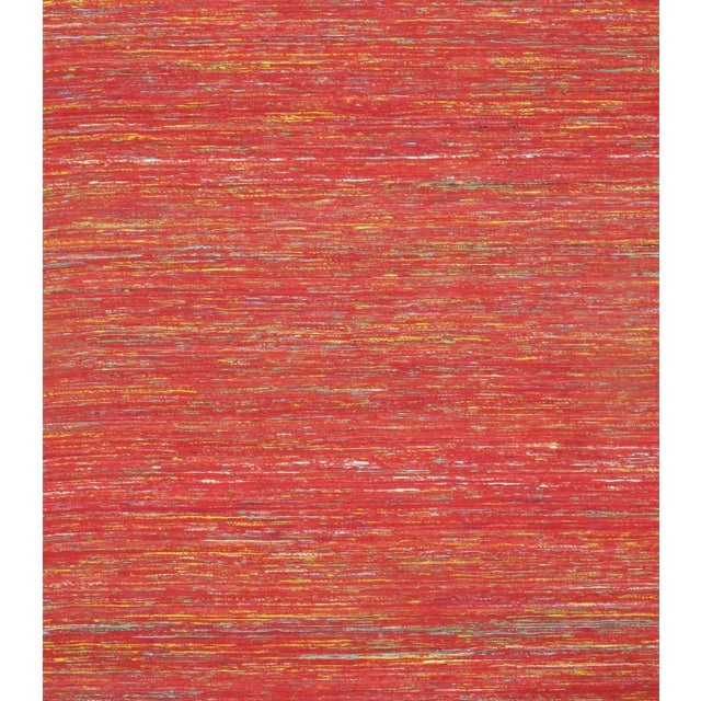 2010s Pasargad Red Sari-Silk Modern Flat Weave Rug - 3' X 5' For Sale - Image 5 of 5