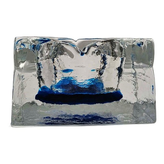 Square Ashtray in Hand-Worked Murano Glass with Ice Cube Effect, 1970s For Sale - Image 10 of 10
